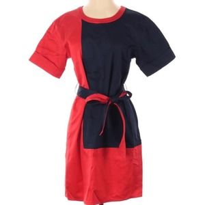 Marc Jacobs Bauhaus Cotton Dress Colorblock Red XS